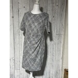 Beautiful by Lawrence Zarian Women's Size SP Tweed Midi Dress Black And White